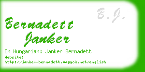 bernadett janker business card